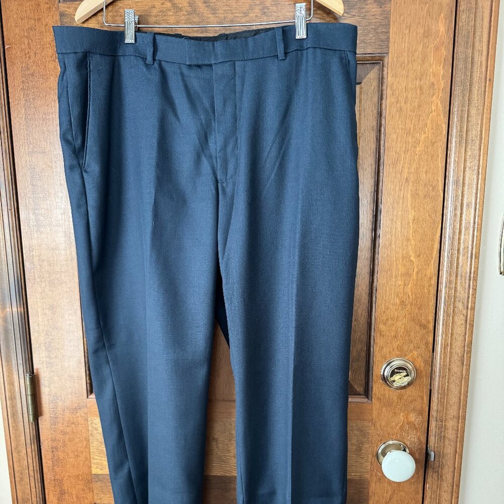 #2 Perry Ellis Portfolio Blue Folio-Flex Dress Pants Size 38x29